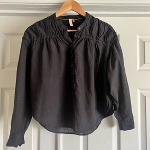 Pilcro Black Button-Up Blouse